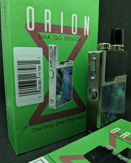 Orion device in front of box