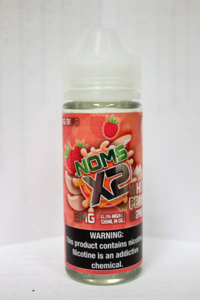 Noms X2 White Peach Raspberry e-liquid bottle