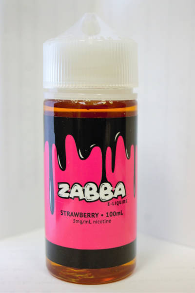 Zabba Strawberry e-liquid bottle