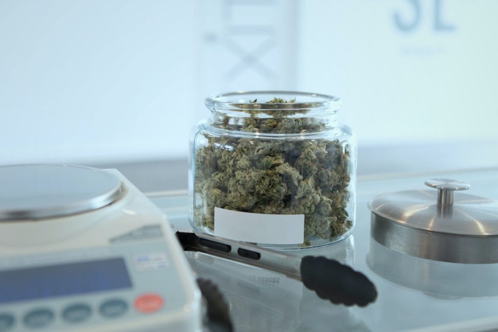 marijuana in jar