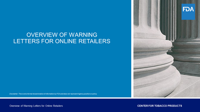  FDA Posts New Warning Letter Webinar for Retailers